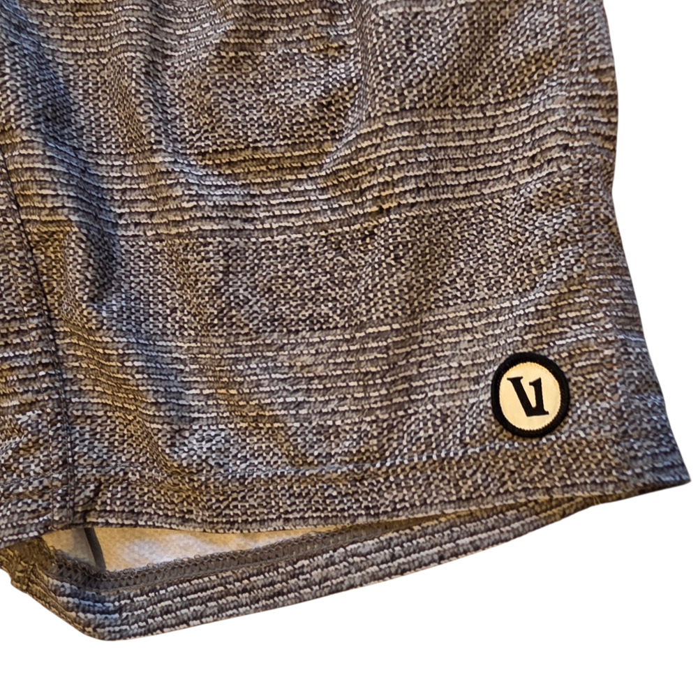 Vuori Kore Shorts Men S or XS Gray Plaid Lined Missing Drawcord Running Jogging - Picture 3 of 8